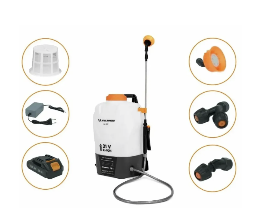 Аккумуляторный опрыскиватель Villartec OA1221 12 л.(1х2,0 Ач) – №2