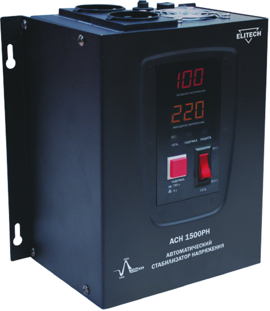 Стабилизатор напряжения Elitech ACH 1500PH – фото №1 Стабилизатор напряжения Elitech ACH 1500PH – №1