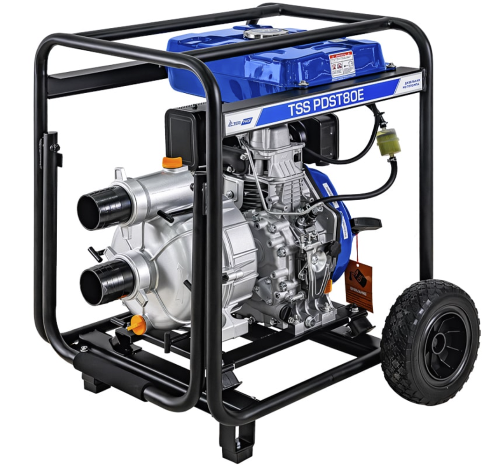 Мотопомпа дизельная TSS PDST80E с электростартом и аккумулятором – №5