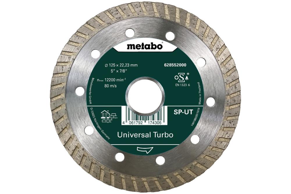Диск алмазный Metabo Universal Turbo 125x22,2 мм сплошной – фото №1 Диск алмазный Metabo Universal Turbo 125x22,2 мм сплошной – №1
