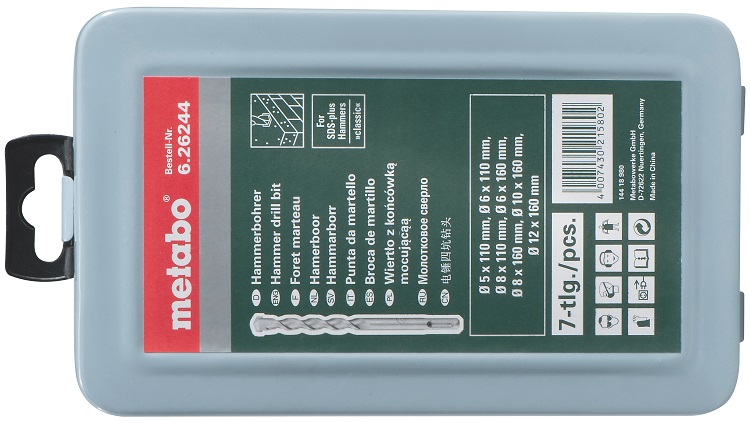 Набор буров SDS+ Metabo Classic (7 шт) – фото №1 Набор буров SDS+ Metabo Classic (7 шт) – №1