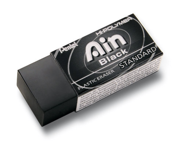 Ластик Pentel Hi-Polymer Ain Black Eraser 43,4x11,8 мм – №1