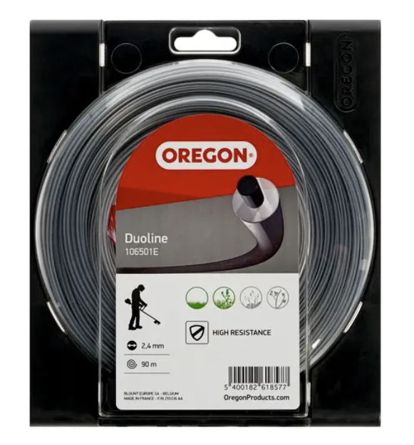 Леска для триммера Oregon Duoline 2,4 мм/90 м круглая – фото №1 Леска для триммера Oregon Duoline 2,4 мм/90 м круглая – №1