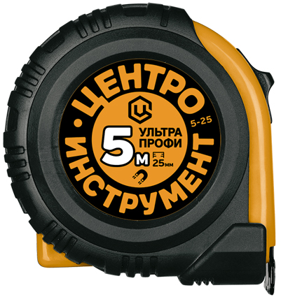 Рулетка ЦентроИнструмент Ультра Профи 5м х 25 мм магнитная – фото №1 Рулетка ЦентроИнструмент Ультра Профи 5м х 25 мм магнитная – №1