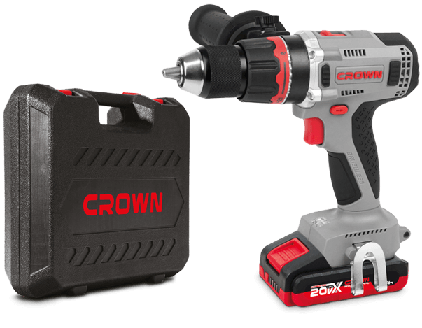 Аккумуляторная дрель-шуруповерт Crown CT21090HMX-2 BMC (2х2,0 Ач) – фото №1 Аккумуляторная дрель-шуруповерт Crown CT21090HMX-2 BMC (2х2,0 Ач) – №1