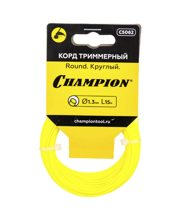 Леска для триммера Champion Round 1,3 мм/15 м круглая – фото №1 Леска для триммера Champion Round 1,3 мм/15 м круглая – №1