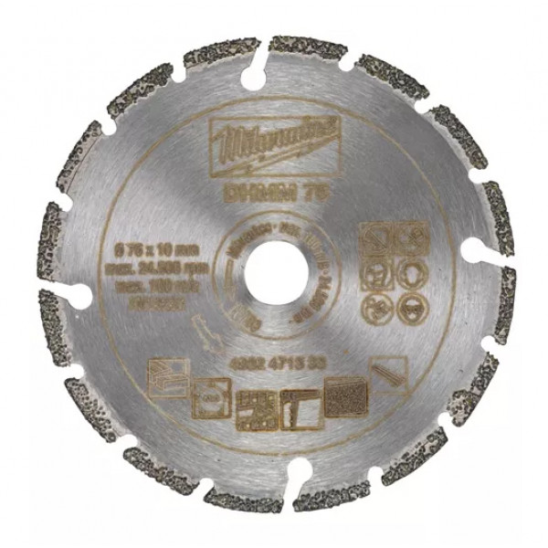 Диск алмазный Milwaukee DHMM 76х10 мм – фото №1 Диск алмазный Milwaukee DHMM 76х10 мм – №1