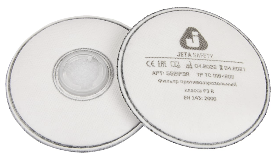 Фильтр противоаэрозольный Jeta Safety, класс P3 R (2 шт) – фото №1 Фильтр противоаэрозольный Jeta Safety, класс P3 R (2 шт) – №1