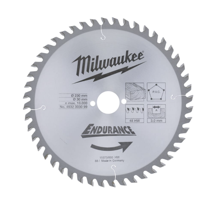 Диск пильный Milwaukee 230х30 мм 48T по дереву – фото №1 Диск пильный Milwaukee 230х30 мм 48T по дереву – №1