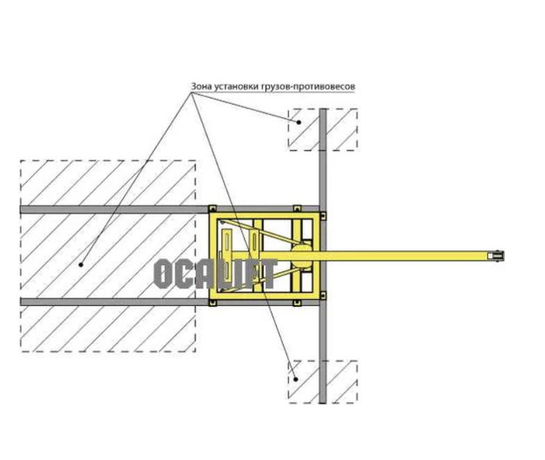 Строительный мини кран Ocalift Кадет поворотный, со стрелой с лебёдкой TSA 300 кг 60 м 220В – №3