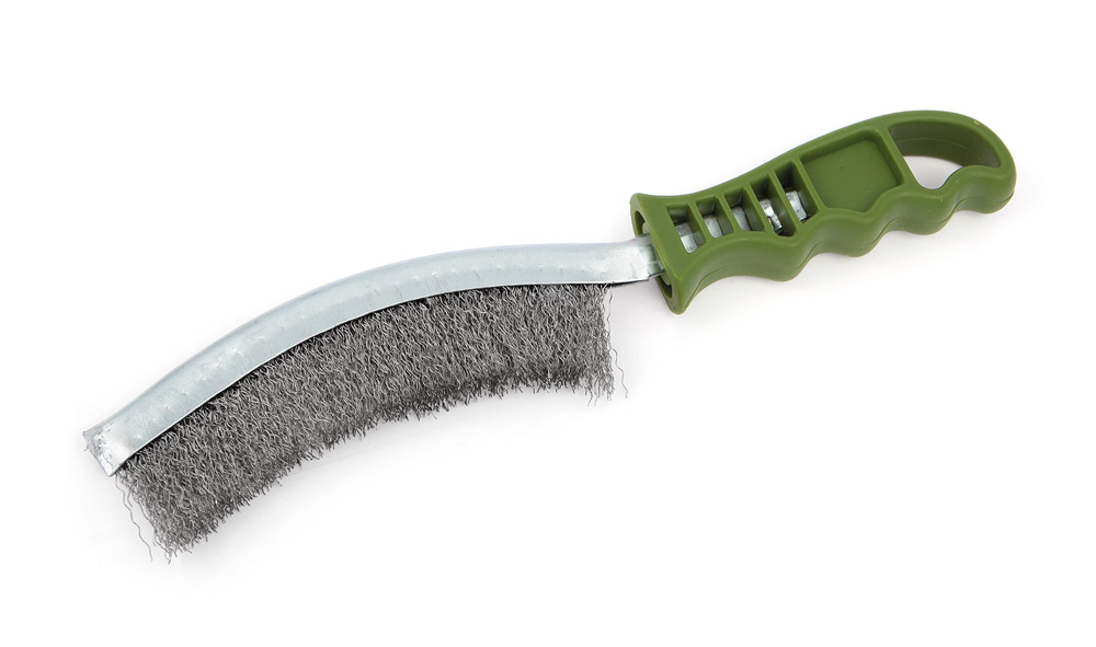 Щётка с пластиковой рукояткой Дело Техники дугообразная, стальная щетина – №1