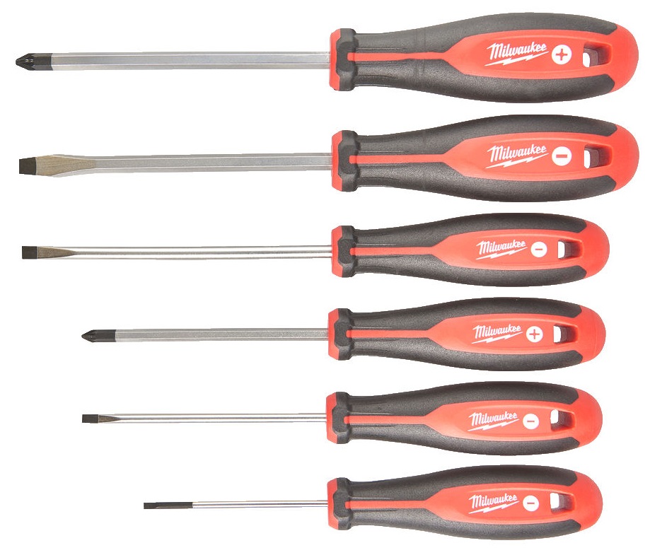 Набор отверток магнитых Milwaukee PZ/ SL (6 шт) – №1