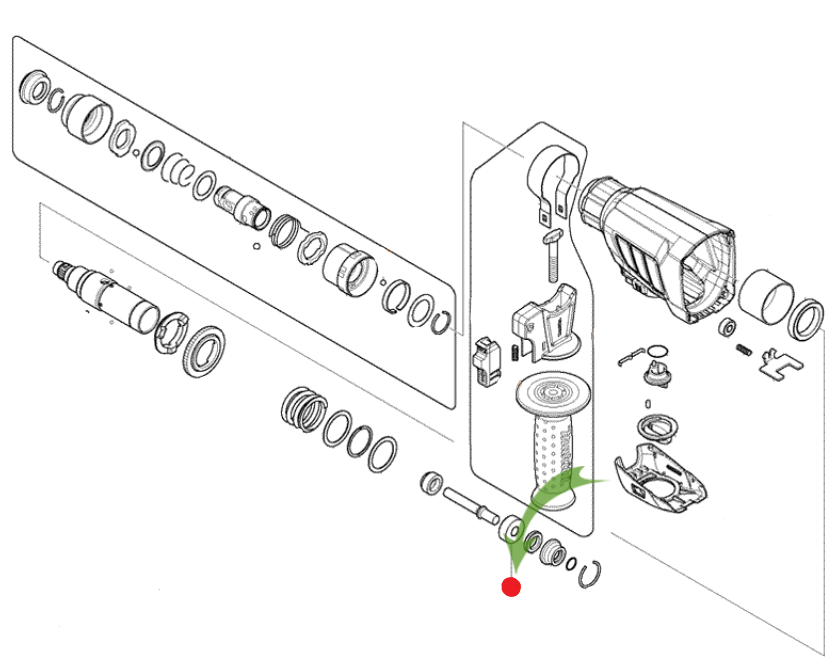 Кольцо ствола Makita для перфораторов HR2630T – №1