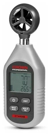 Анемометр-термометр измеритель скорости потока воздуха Crown CT44098 – №1