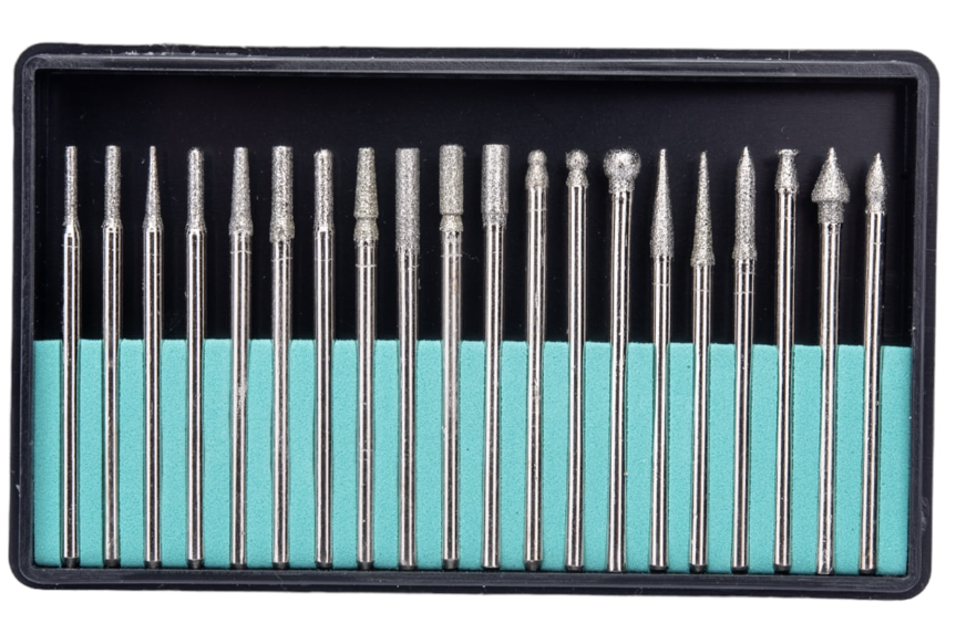 Набор шарошек с алмазным напылением Skrab (20 шт) (21128) – №1