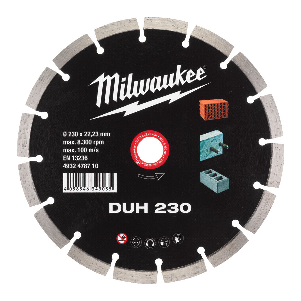 Диск алмазный Milwaukee DUH 230x22,2 мм – фото №1 Диск алмазный Milwaukee DUH 230x22,2 мм – №1