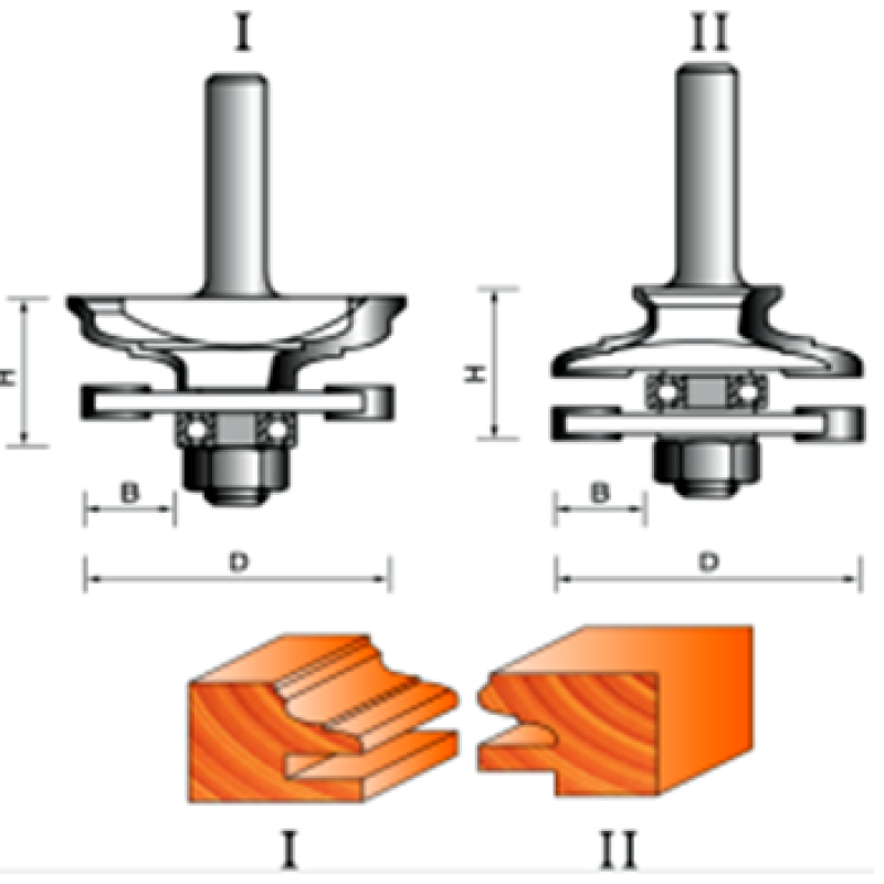 Комплект фрез для соединительных пазов Strong 12х46х24 мм (2 шт) – №1