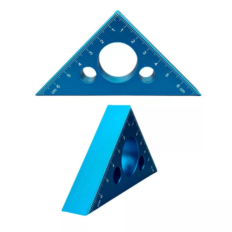 Линейка треугольная алюминиевая Uniqtool UTM-025T 75х75х12 мм – №1