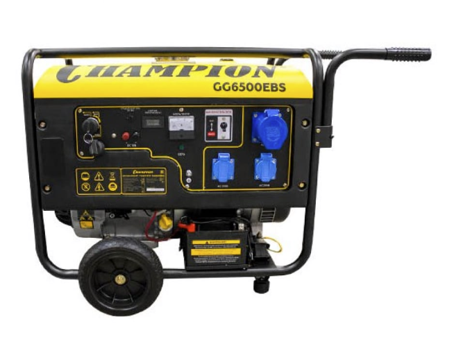 Генератор бензиновый Champion GG6500EBS – фото №1 Генератор бензиновый Champion GG6500EBS – №1
