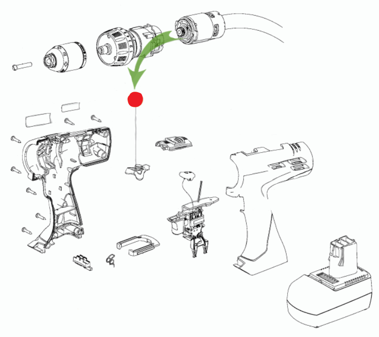 Ручка переключения режимов Metabo для BSZ 12/ SBZ 14,4 – №1