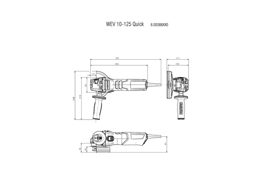 УШМ Metabo WEV 10-125 Quick – фото №3 УШМ Metabo WEV 10-125 Quick – №3