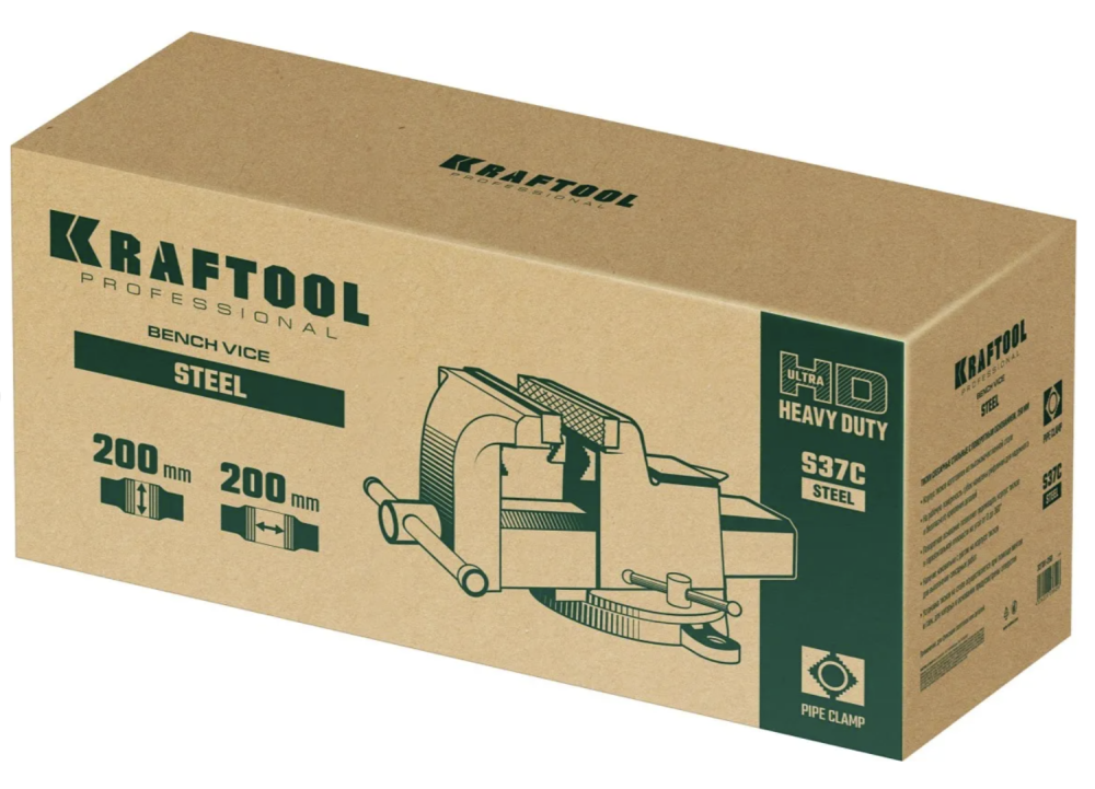 Тиски слесарные Kraftool Steel 200 мм, поворотные с наковальней – №4