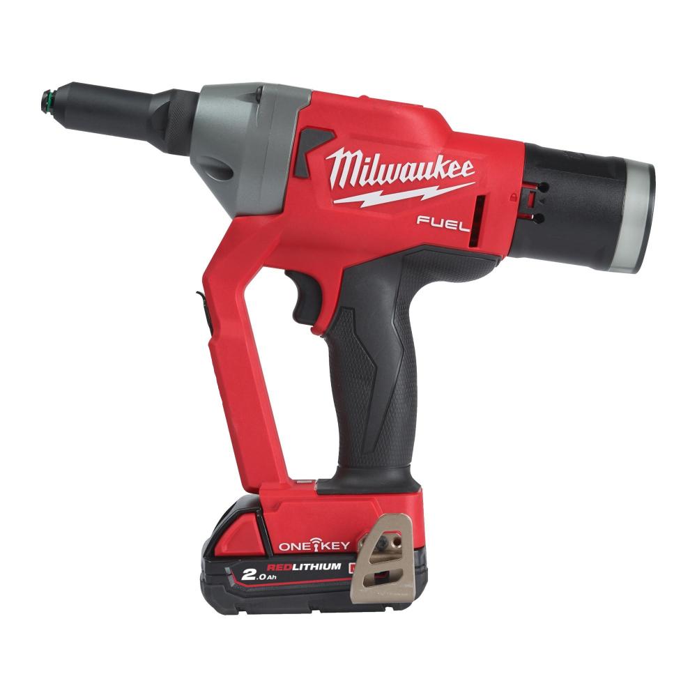 Аккумуляторный заклепочник Milwaukee M18 ONEFPRT-202X (2х2,0 Ач) – фото №1 Аккумуляторный заклепочник Milwaukee M18 ONEFPRT-202X (2х2,0 Ач) – №1