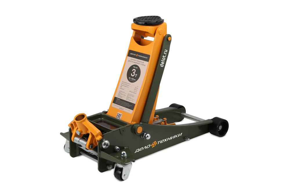 Домкрат подкатной Дело Техники 3т, 85-500 мм двухплунжерный – №7