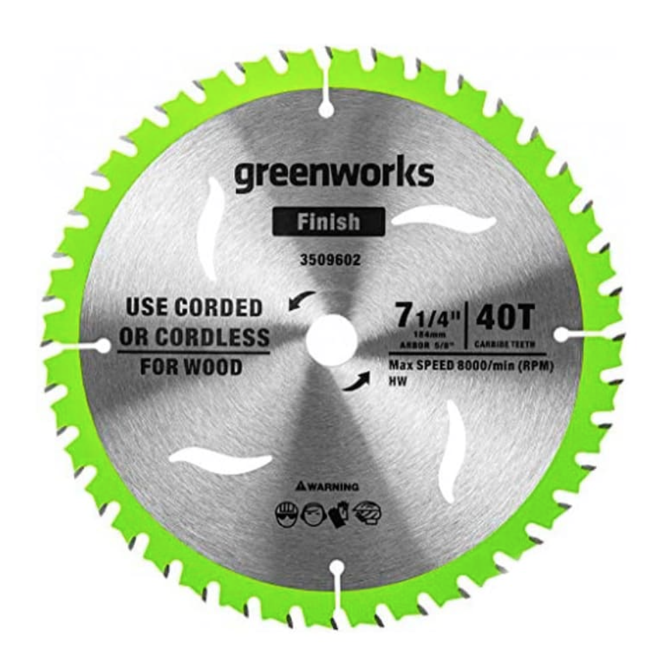 Диск пильный Greenworks 184х20 мм 40T по дереву – фото №1 Диск пильный Greenworks 184х20 мм 40T по дереву – №1
