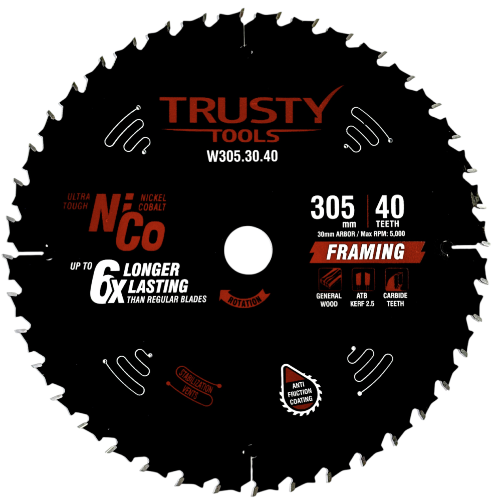 Диск пильный Trusty-Tools Framing 305х30 мм 40T – №1
