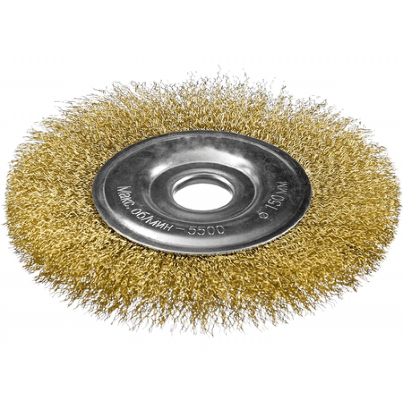 Корщетка для УШМ Strong 125 мм M14 дисковая латунная – №1