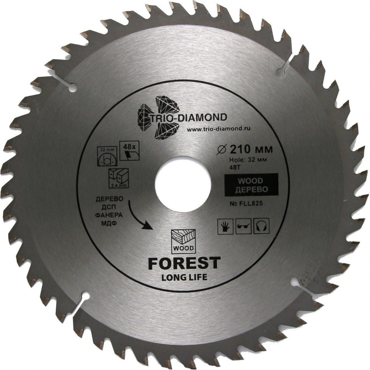 Диск пильный Trio Diamond Forest Long Life 210х32 мм 48Т – №1