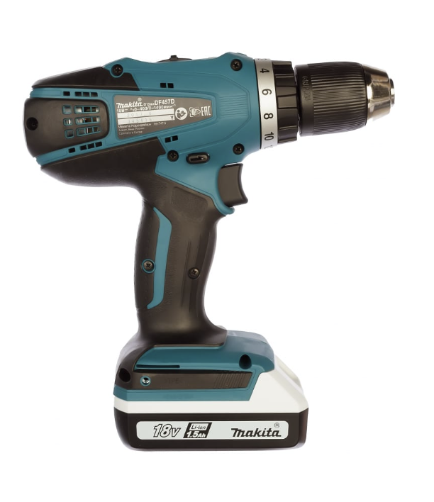 Аккумуляторная дрель-шуруповерт Makita DF 457DWE (2х1,5 Ач) – №1