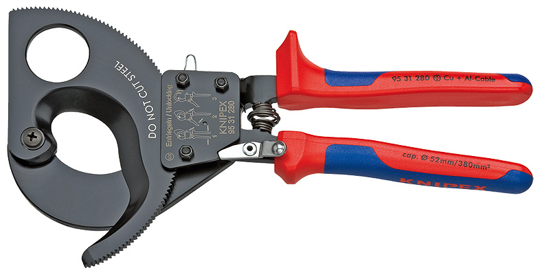 Кабелерез Knipex 52/ 250 мм с трещоткой (KN-9531280) – фото №1 Кабелерез Knipex 52/ 250 мм с трещоткой (KN-9531280) – №1