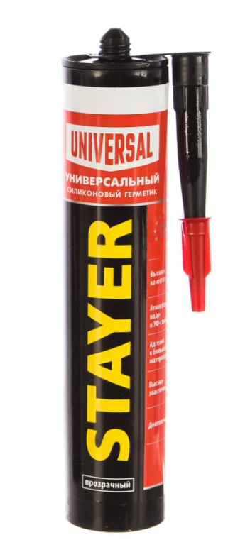 Герметик силиконовый Stayer 260 мл прозрачный универсальный – фото №1 Герметик силиконовый Stayer 260 мл прозрачный универсальный – №1
