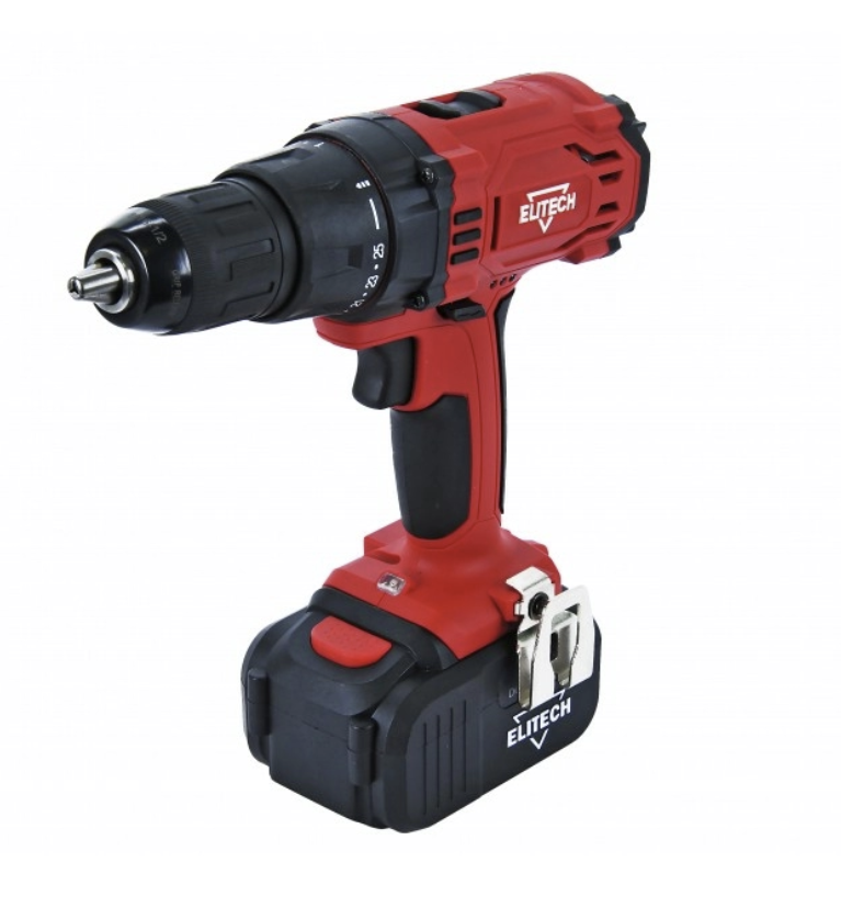 Аккумуляторная дрель-шуруповерт Elitech ДА 18СЛ2 (2х4,0 Ач) – №1