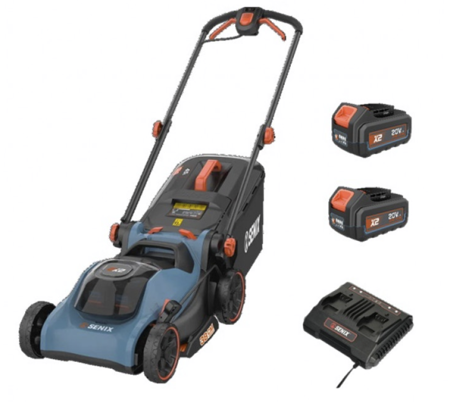 Аккумуляторная газонокосилка Senix LPPX2-M1-EU (2х4,0 Ач) – фото №1 Аккумуляторная газонокосилка Senix LPPX2-M1-EU (2х4,0 Ач) – №1