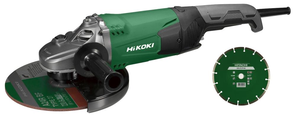 УШМ Hikoki G23SW2, 230 мм + алмазный диск – фото №1 УШМ Hikoki G23SW2, 230 мм + алмазный диск – №1