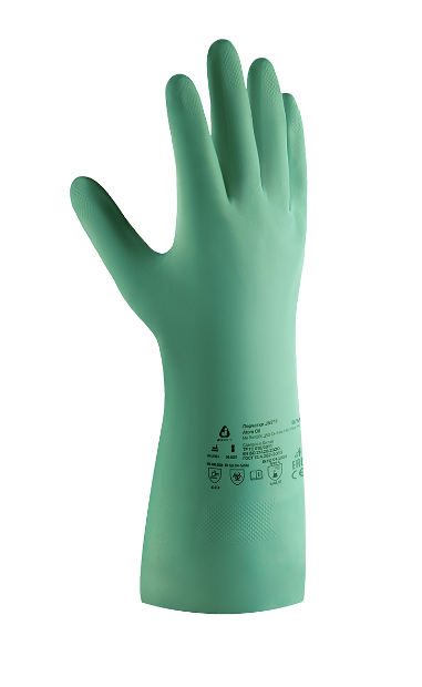 Перчатки химостойкие Jeta Safety Atom Oil с хлопковым напылением, размер XL – №1