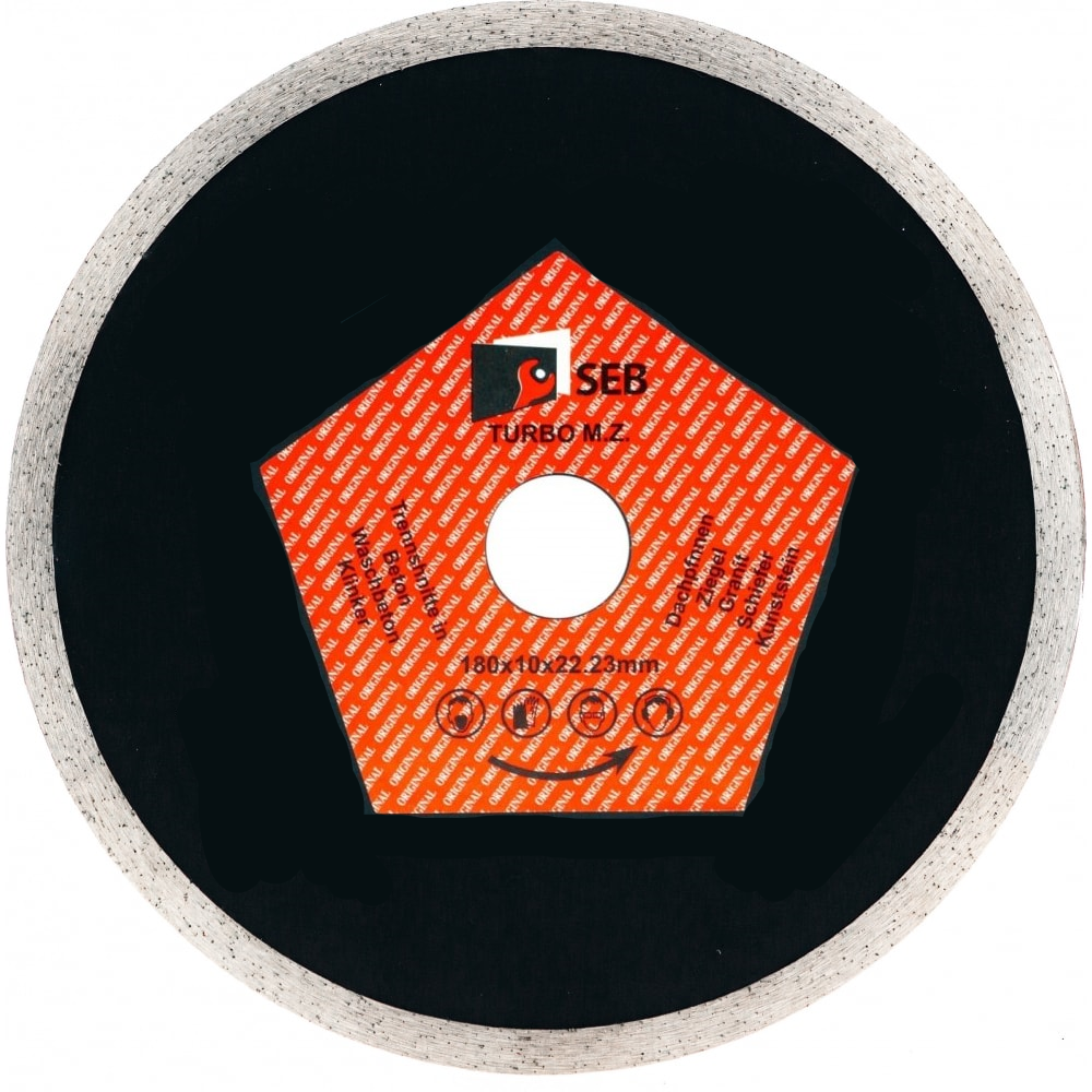 Диск алмазный SEB 180х22,2 мм сплошной – №1