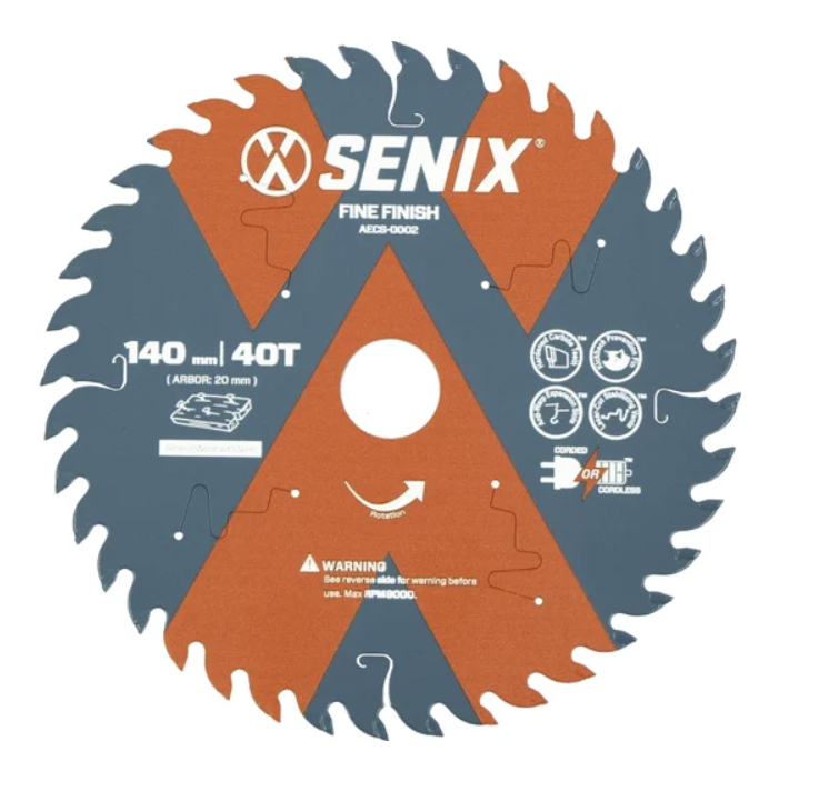Диск пильный Senix 140 мм х 20 мм 40Т по дереву – фото №1 Диск пильный Senix 140 мм х 20 мм 40Т по дереву – №1