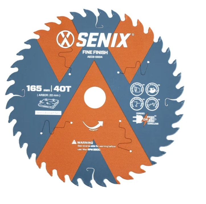 Диск пильный Senix 165 мм х 20 мм 40Т по дереву – фото №1 Диск пильный Senix 165 мм х 20 мм 40Т по дереву – №1
