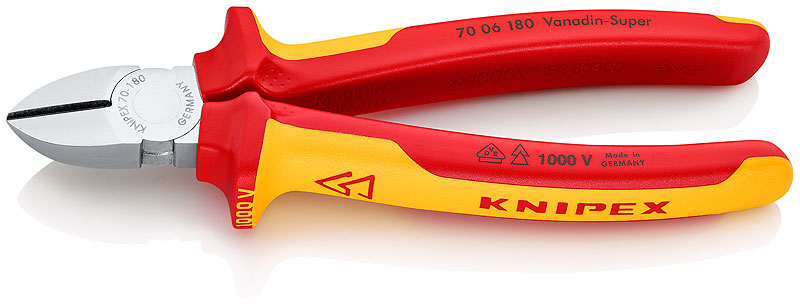 Бокорезы Knipex 180 мм диагональные VDE 1000В (KN-7006180) – фото №1 Бокорезы Knipex 180 мм диагональные VDE 1000В (KN-7006180) – №1