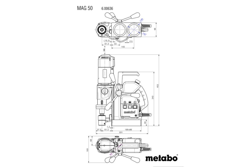 Станок сверлильный на магнитной стойке Metabo MAG 32 – фото №1 Станок сверлильный на магнитной стойке Metabo MAG 32 – №1