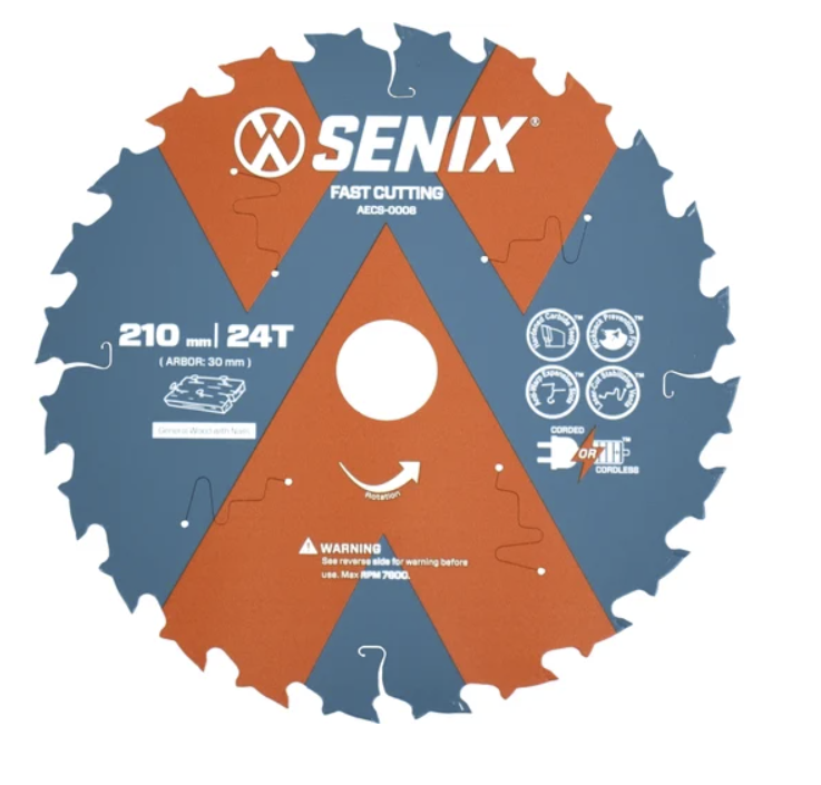 Диск пильный Senix 210 мм х 30 мм 24Т по дереву – №1