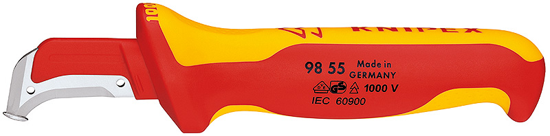 Нож для кабеля Knipex VDE 180 мм (KN-9855SB) – фото №1 Нож для кабеля Knipex VDE 180 мм (KN-9855SB) – №1