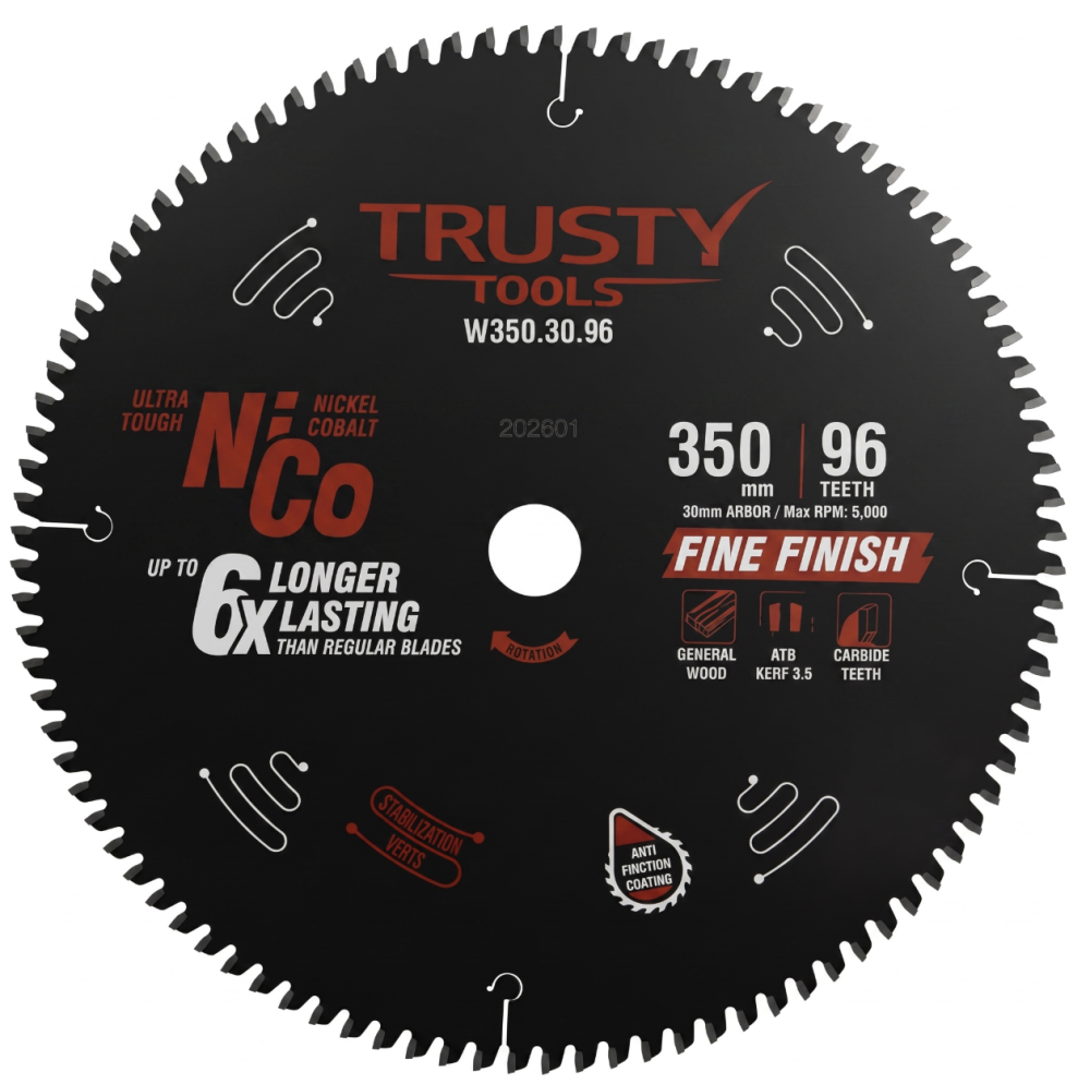 Диск пильный Trusty-Tools Fine Finish 350х30 мм 96T – №1