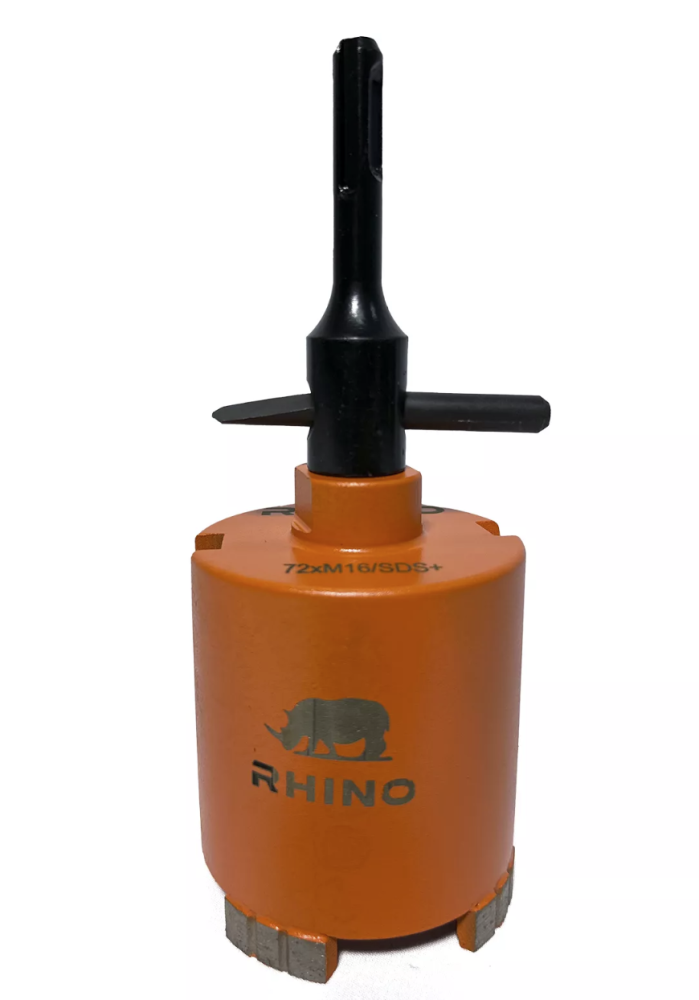 Коронка алмазная Adel Instrument Rhino 72 мм SDS+ (комплект) – №1