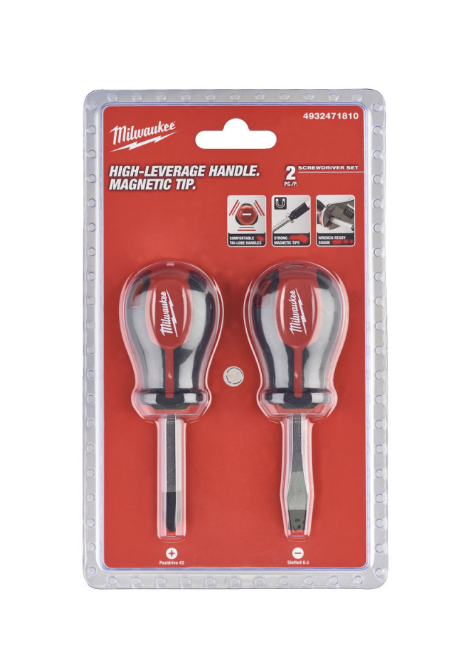 Набор отверток Milwaukee магнитных с трехгранной рукояткой (2 шт) – №1