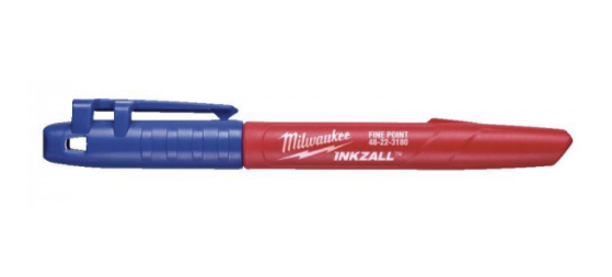 Маркер строительный Milwaukee Inkzall 1 мм, тонкий, синий – фото №1 Маркер строительный Milwaukee Inkzall 1 мм, тонкий, синий – №1
